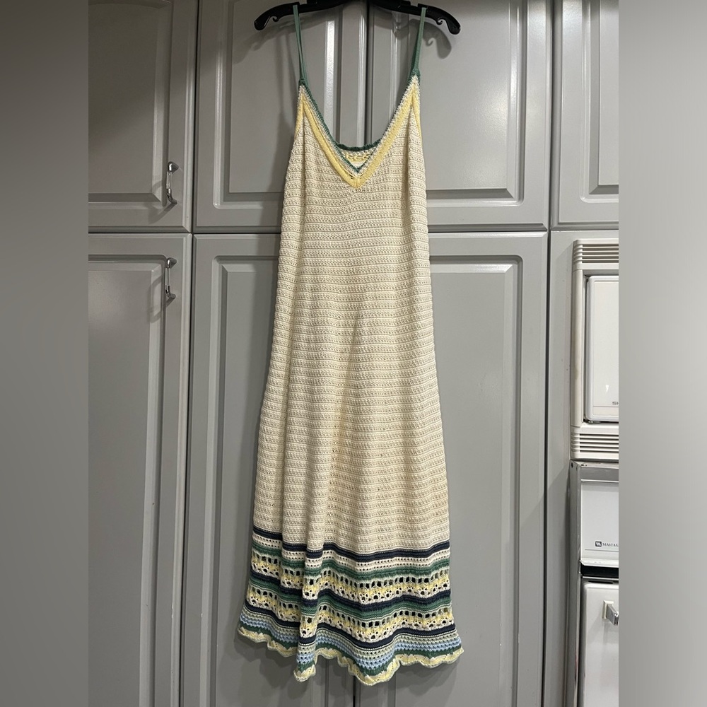 Universal Threads Elegant Yellow and Cream Crochet Dress 2X - Picture 11 of 11
